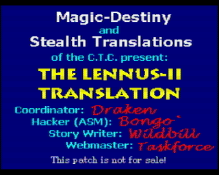 Screenshot Thumbnail / Media File 1 for Lennus II - Fuuin no Shito (Japan) [En by Magic Destiny+Stealth v1.04] (~Lennus II - The Apostles of the Seals)